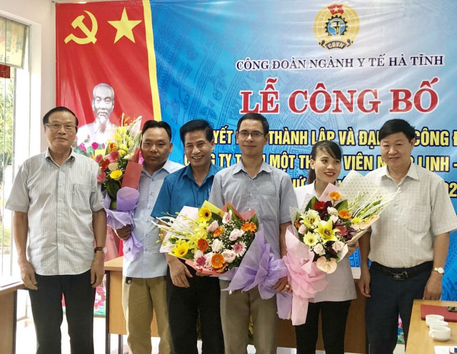 Công bố Quyết định thành lập Công đoàn cơ sở Công ty TNHH Một thành viên Ngọc Linh - Cấp cứu 115 Hà Tĩnh