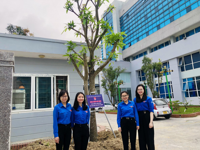 Chi Đoàn Trung tâm Kiểm soát bệnh tật hoàn thành công trình cây xanh chào mừng thành công Đại hội Đoàn TNCS Hồ Chí Minh