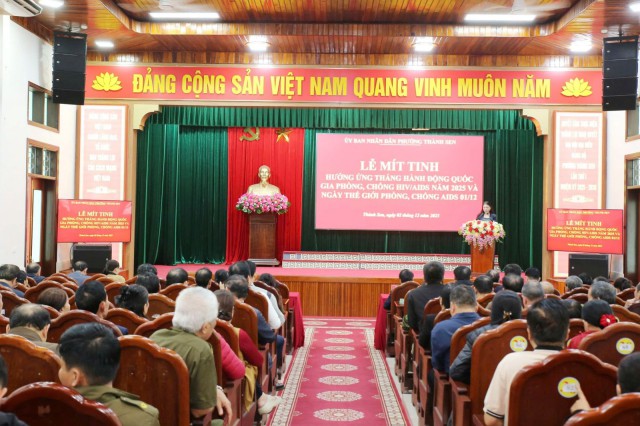 Phường Thành Sen hưởng ứng Tháng hành động quốc gia phòng, chống HIV/AIDS