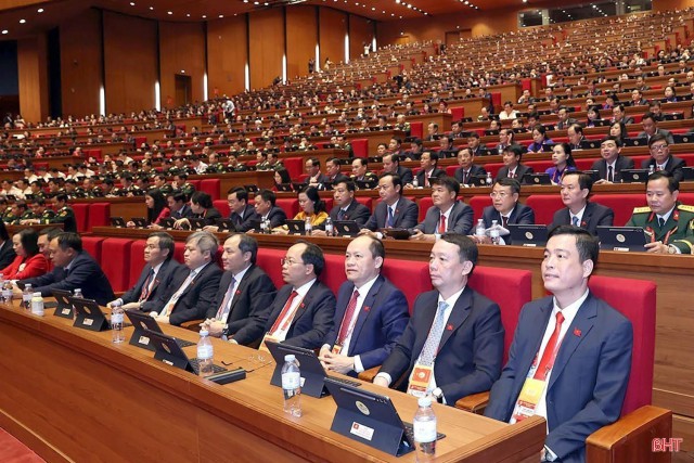 Hình ảnh đoàn đại biểu Hà Tĩnh dự Đại hội XIV của Đảng